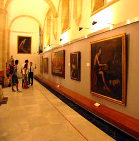 Paintings on display in the Cathedral